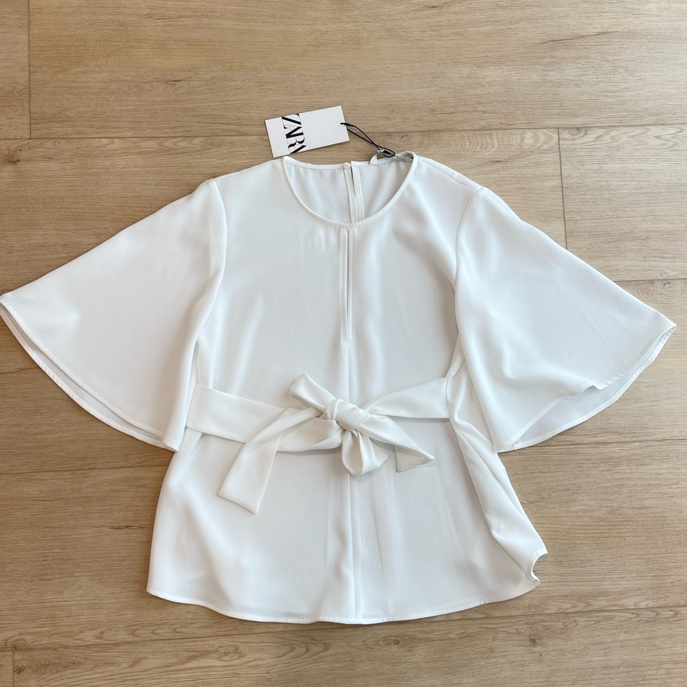 Zara White Blouse